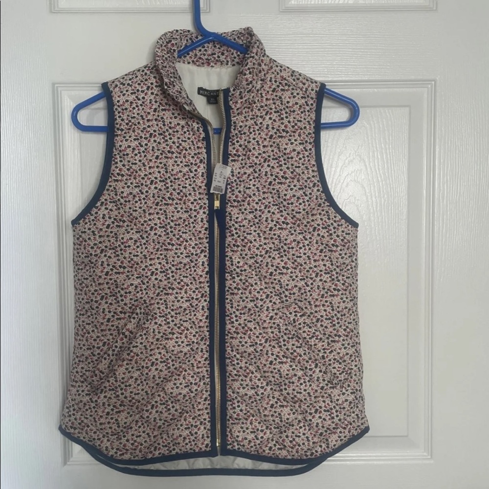 NWT J Crew floral print Vest